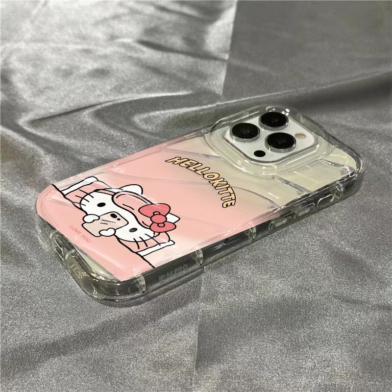 Ốp Điện Thoại Mềm Trong Suốt In Hình Mèo Đeo Mặt Nạ Mắt Cho iPhone14promax 1312 / 11 7 / 8plus xr / sins KLQA