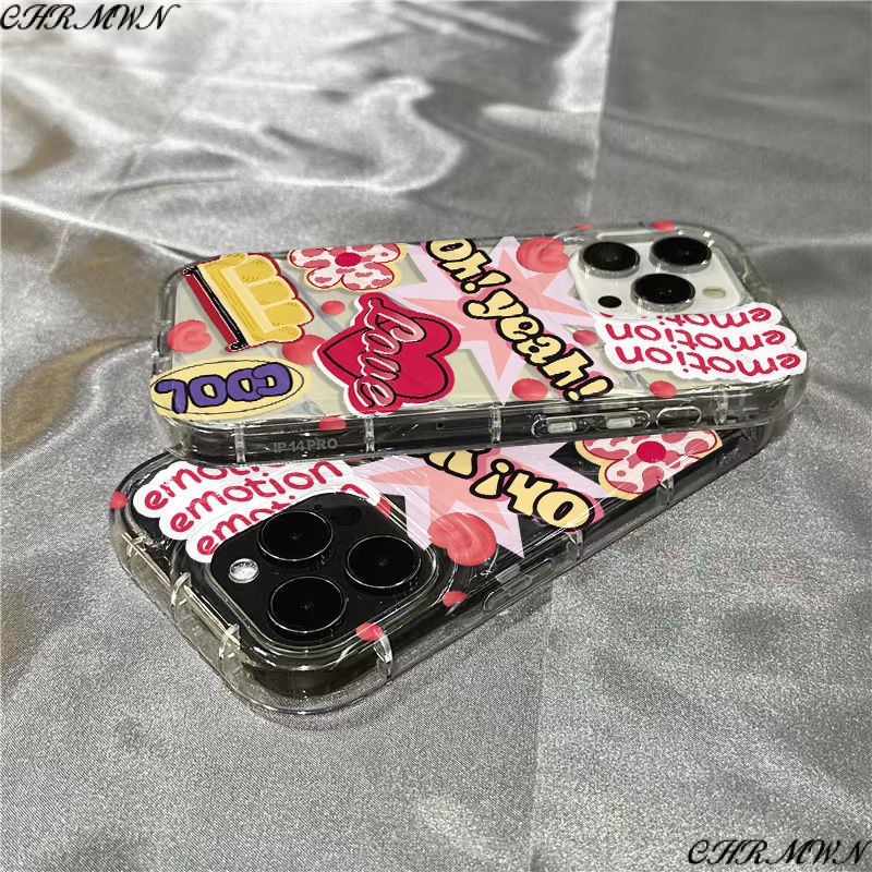 Ốp Điện Thoại Mềm Trong Suốt In Chữ Tiếng Anh Dễ Thương Cho iPhone14promax7 SXQV sins1312 plusxr118