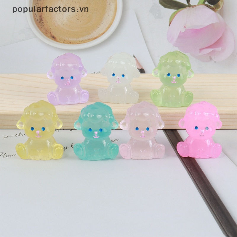 Bộ 5 Tượng Sư Tử / Chó / Sư Tử Dạ Quang Dễ Thương Trang Trí Điện Thoại / Móc Khóa DIY