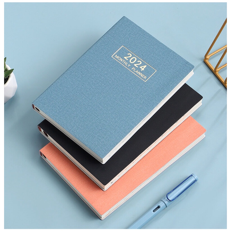 2024 A5 Lịch trình Pearlescent Kế hoạch hàng ngày Máy tính xách tay Nhật ký Notepad Văn phòng phẩm