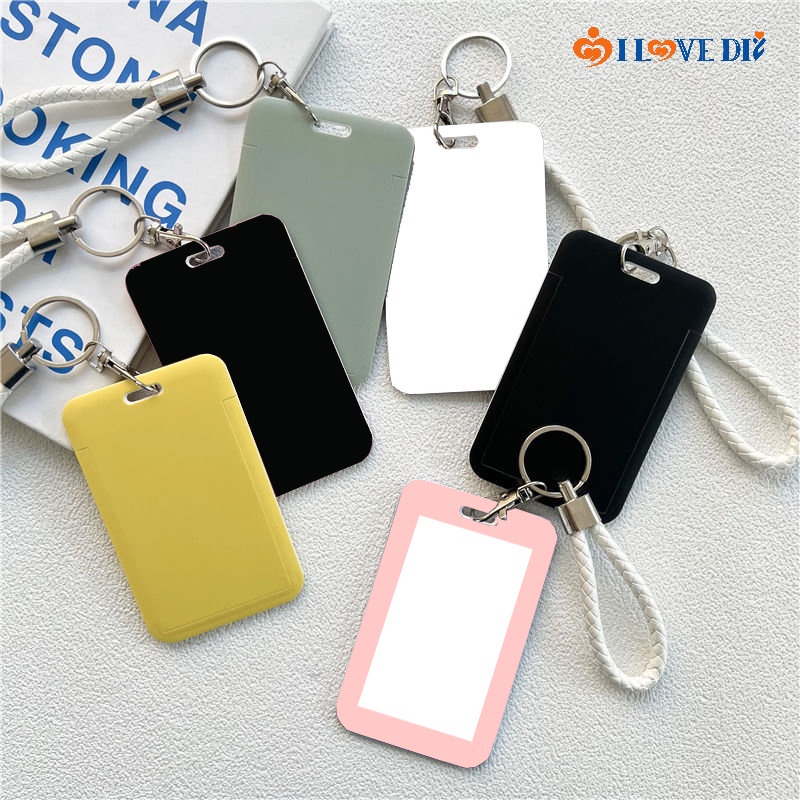Vỏ Bọc Bảo Vệ Thẻ ID / Móc Khóa / Thẻ ID Màu Trơn Tiện Dụng Cho Học Sinh