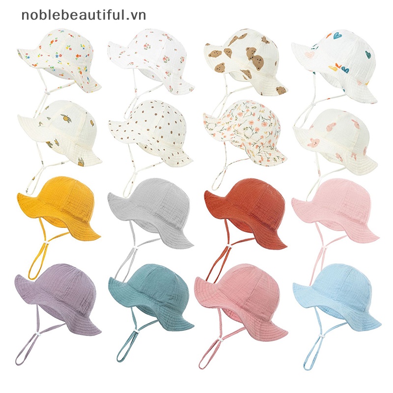 Nón Tai Bèo Chất Liệu Cotton In Họa Tiết Panama Thời Trang Đi Biển Cho Bé Trai Và Gái