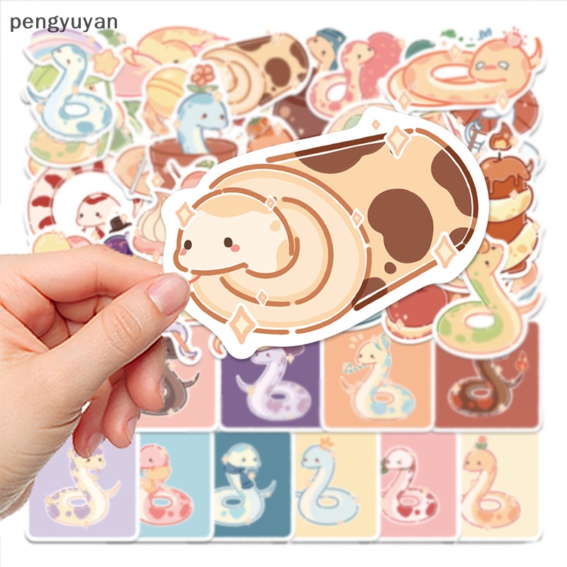 Bộ 50 Miếng Dán Trang Trí Xe Hơi Họa Tiết Hoạt Hình &amp; Động Vật Graffiti DIY