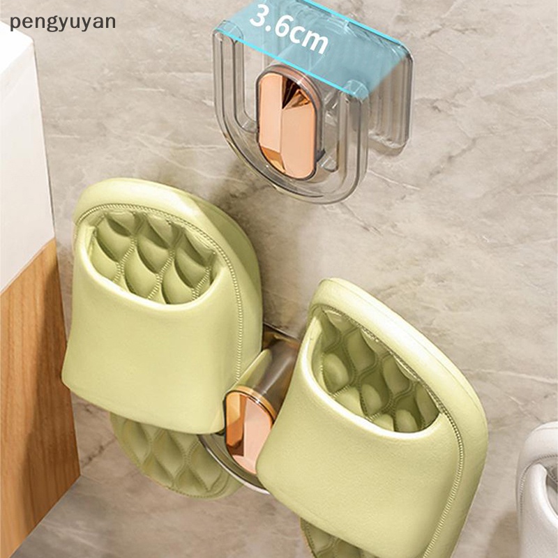 [pengyuyan] Giá Treo Dép Gắn Tường Nhà Tắm Không Cần Đục Lỗ Thoát Nước Đơn Giản [Mới]