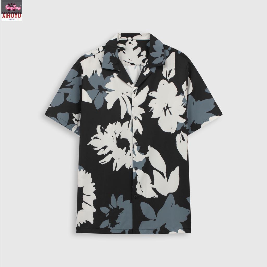 Men's shirt breathable fabric pattern Regular floral pattern