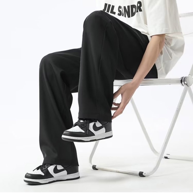 Quần Dài Thể Thao Dáng Rộng Màu Trơn Co Giãn Tốt Thời Trang Trẻ Trung Cho Nam