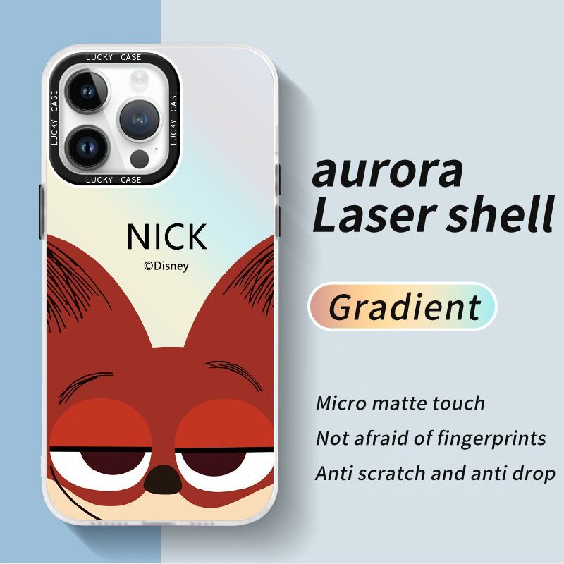 Ốp Điện Thoại Màu Laser Họa Tiết Chú Cáo Dễ Thương Cho Iphonexr12678Plus 1314