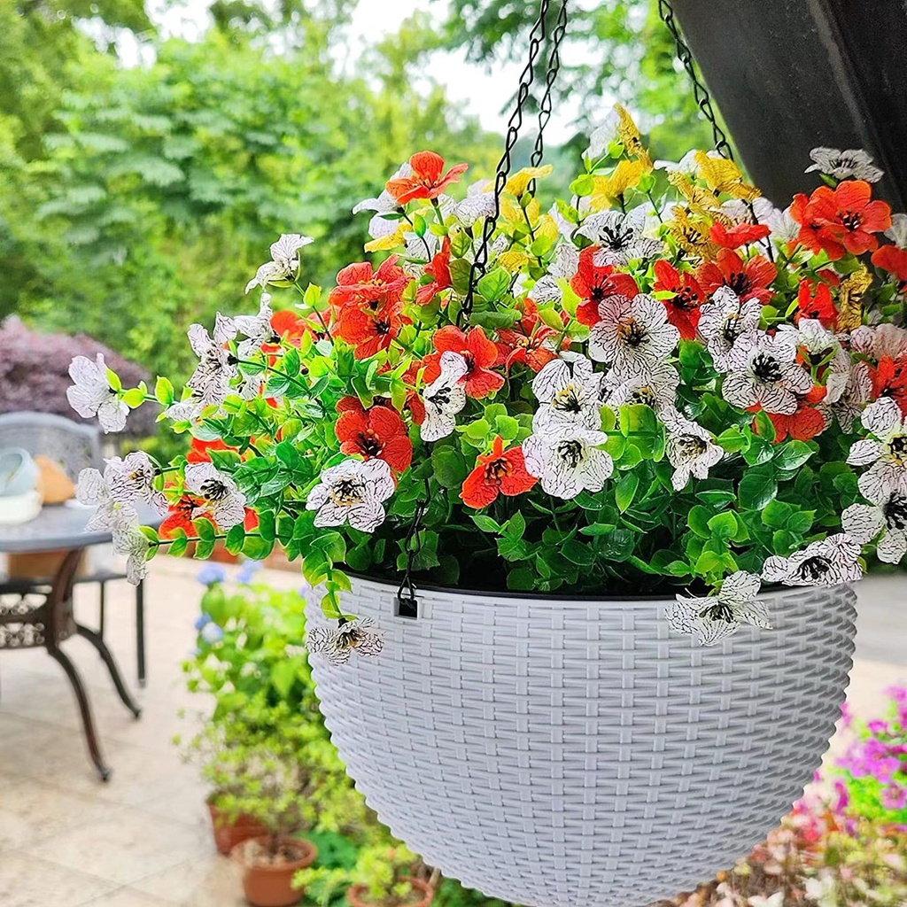 Bộ 4 Bông Hoa Bạch Đàn Nhân Tạo Màu Sắc Tươi Sáng Thân Thiện Với Môi Trường Dùng Trang Trí Vườn