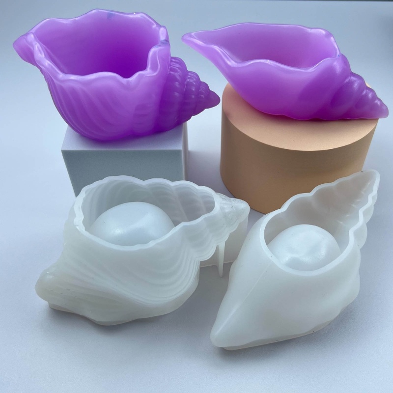 Khuôn Silicone Hình Ốc Sên / Vỏ Sò Độc Đáo Làm Đồ Thủ Công DIY