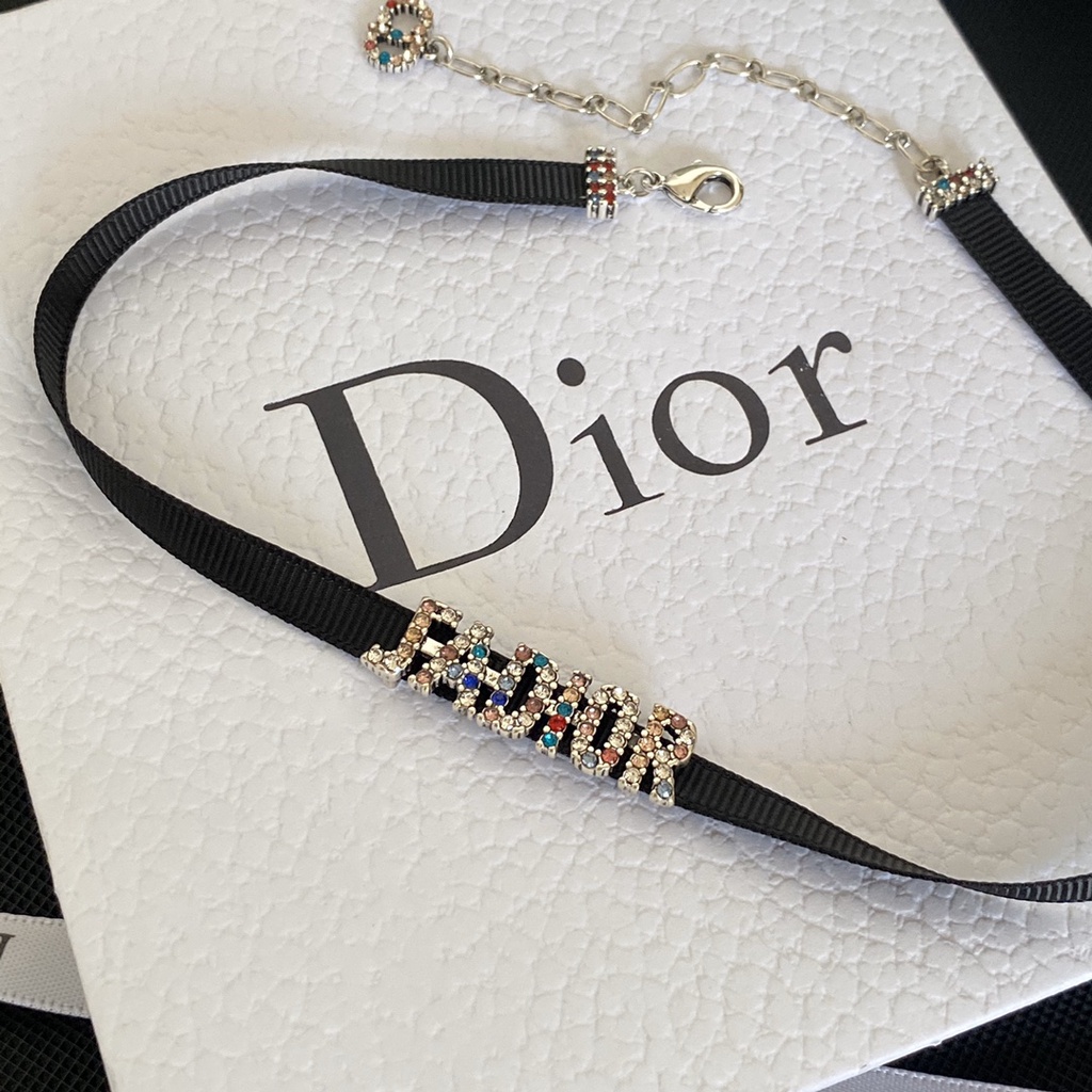 Vòng cổ Họa Tiết Chữ Dior Đơn Giản Thời Trang Cho Cặp Đôi