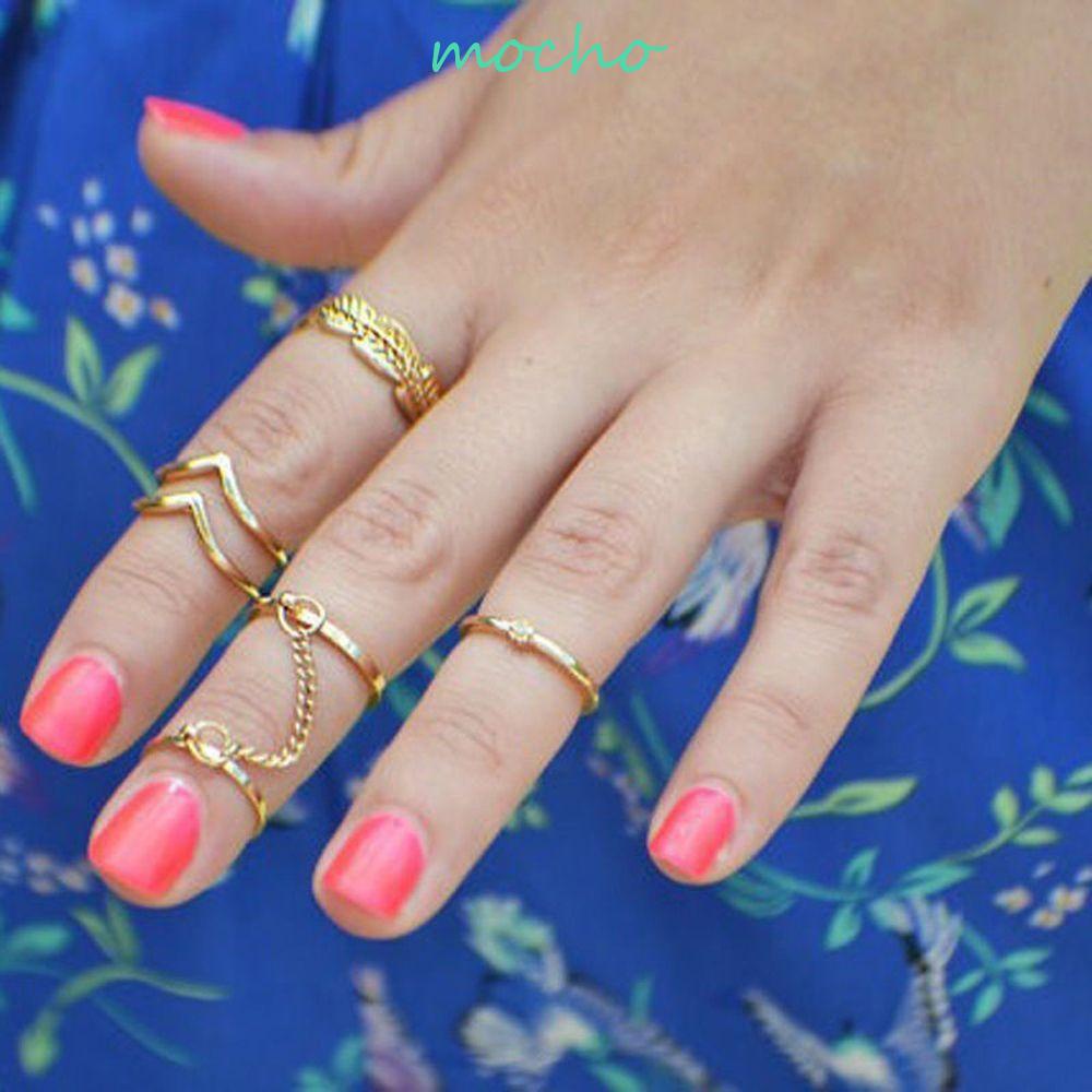 MOCHO (MớI) Nhẫn Midi HìNh ChiếC Lá Dễ Thương - 1 Cá