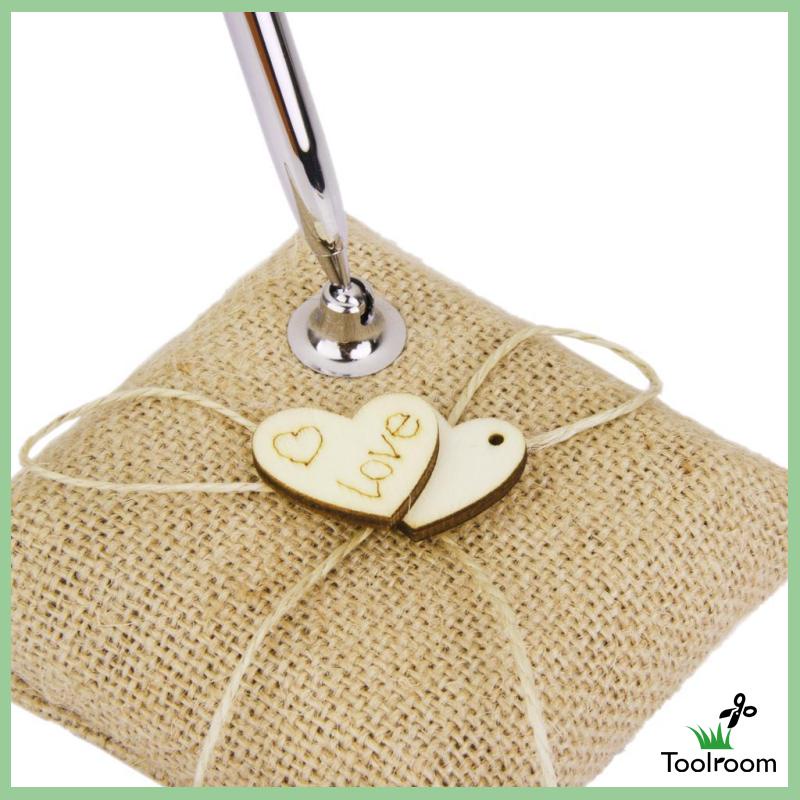 Bộ Ghim Trang Trí Sổ Tay Đám Cưới Bằng Vải Bố Phong Cách VINTAGE