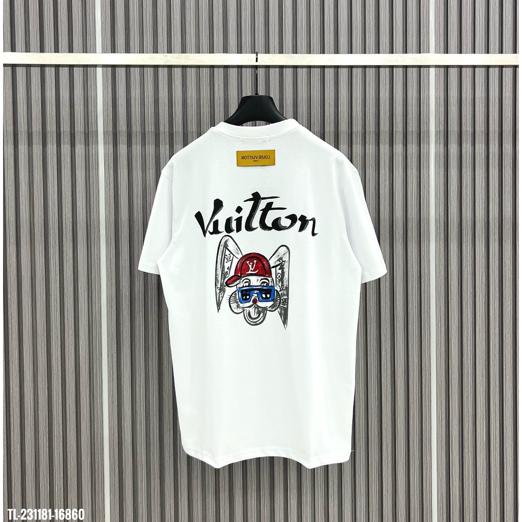 Áo Thun cotton In Chữ L + Thẻ Thời Trang Cho Cặp Đôi