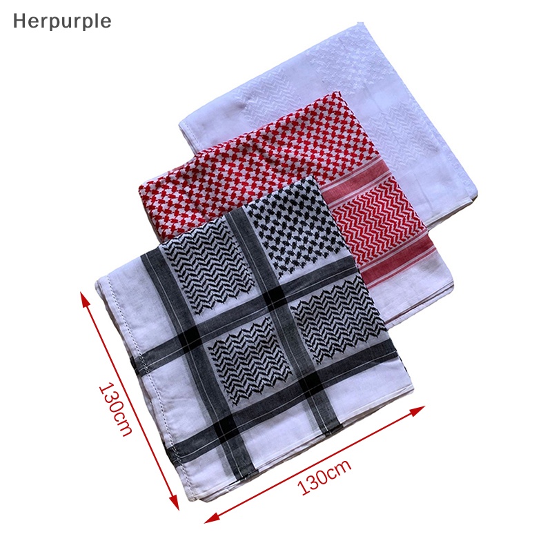 Herpurple người đàn ông hồi giáo kẻ sọc in headscarf Arab Dubai Turban cổ quấn Arabic Trung Đông sa mạc Head Cover Shawl VN