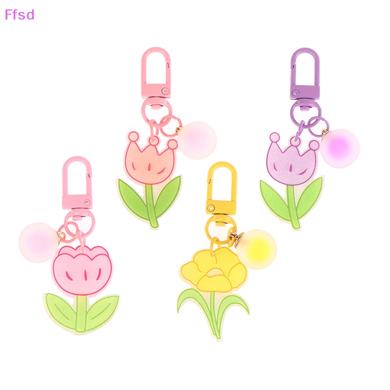 {Ffsd} Móc Khóa Trang Trí Túi Xách / Tai Nghe Hình Bông Hoa Vương Miện Màu Kẹo Dễ Thương Dành Cho Bạn Nữ * Bán