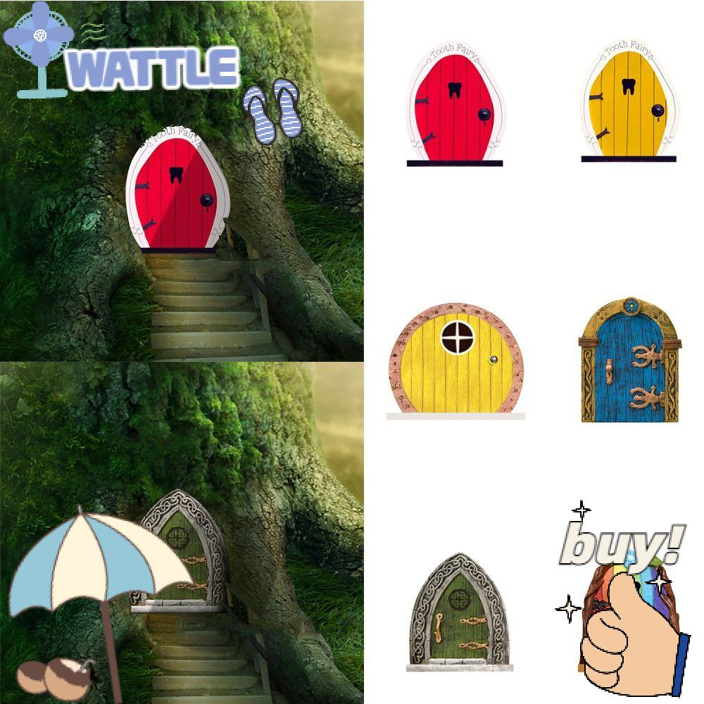 WTTLE Mô Hình Búp Bê Elf Bằng Gỗ Dùng Trang Trí Sân Vườn DIY