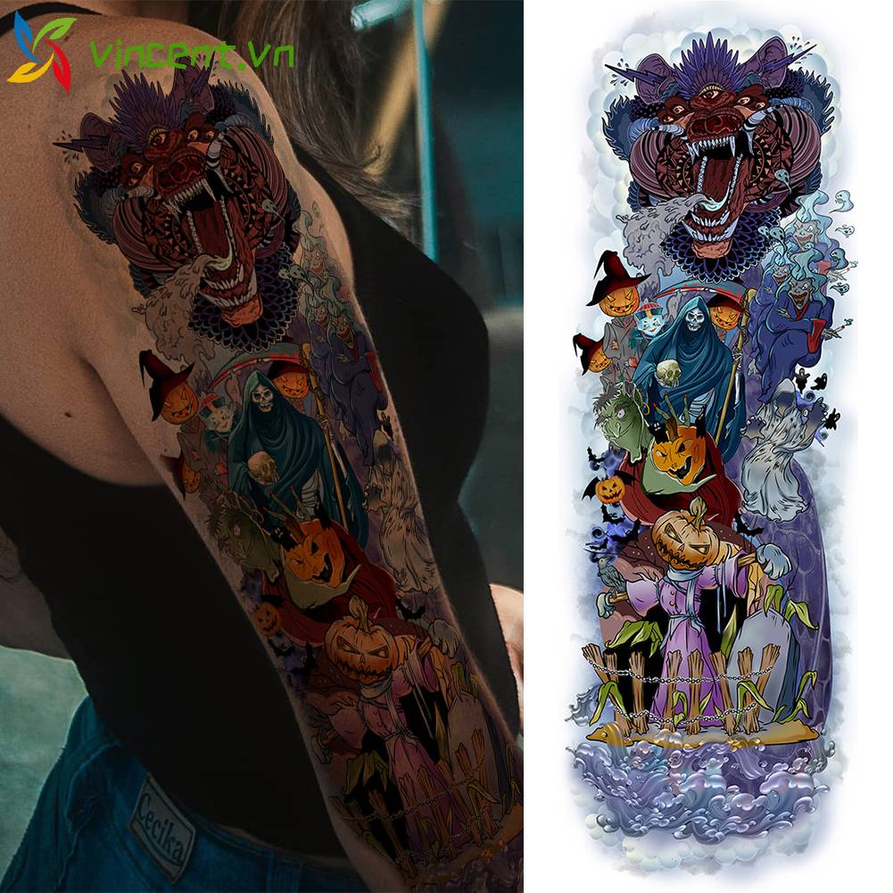 Hình Xăm Dán Halloween Cho Bé Trai Và Bé Gái