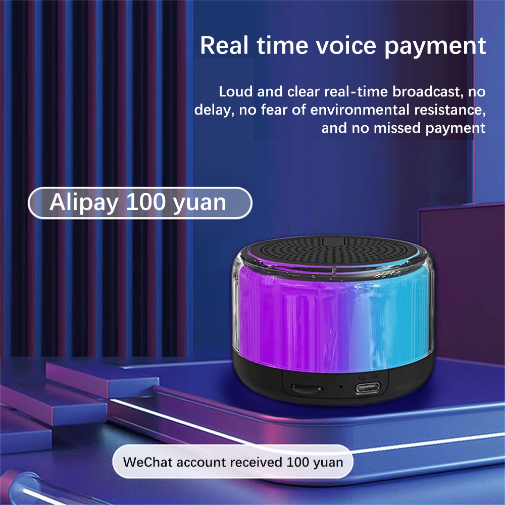 Loa bluetooth subwoofer mini Có Đèn Nhiều Màu Sắc Cho Xe Hơi