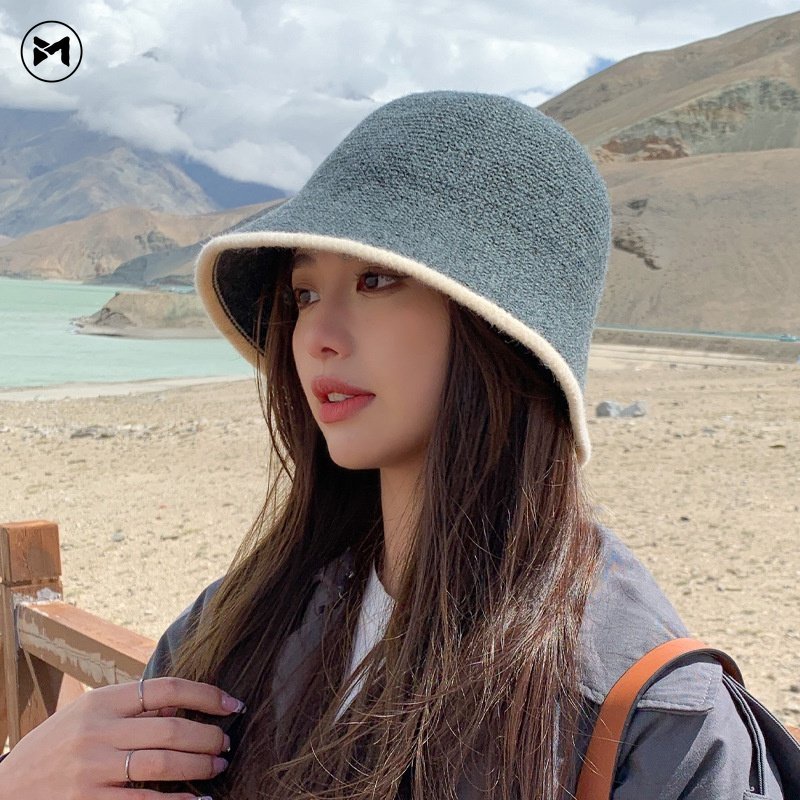 Nón Bucket Lông Thỏ Giữ Ấm Thời Trang Mới 2023 Dành Cho Nữ