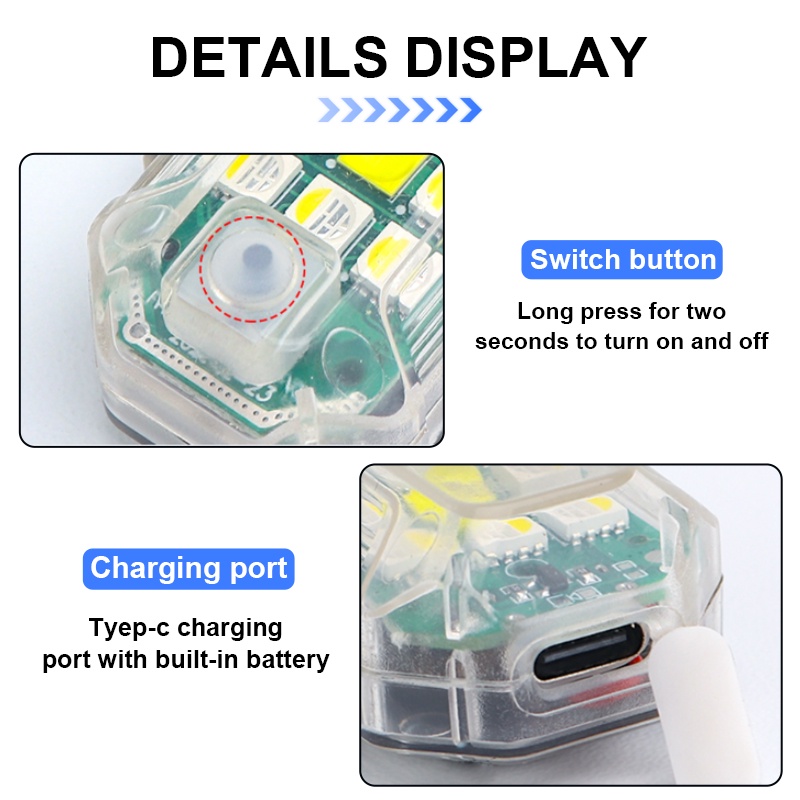 Đèn LED RGB Cảnh Báo Không Dây Chống Va Chạm Điều Khiển Từ Xa Cho Xe Hơi / Xe Máy / Xe Đạp