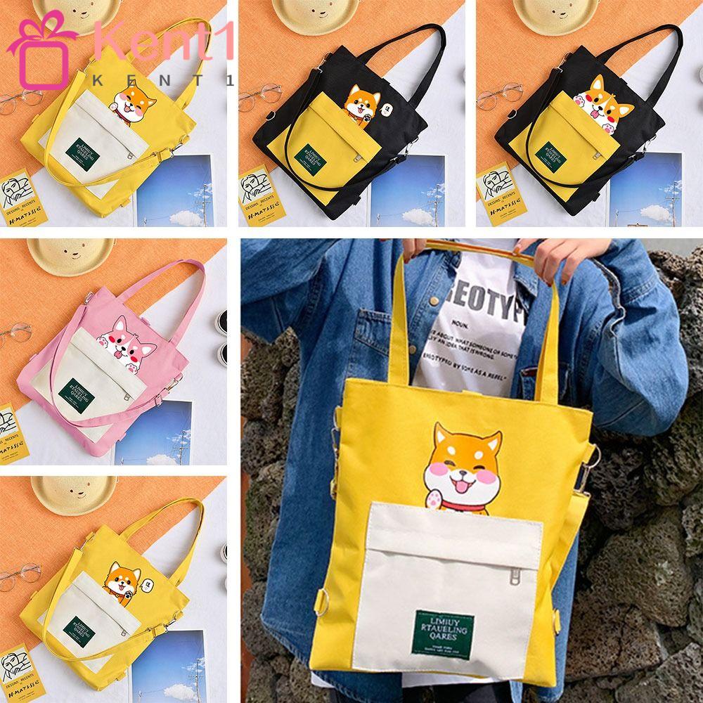 KENT1 Túi Xách Canvas Đeo Vai Kích Cỡ Lớn Đa Chức Năng