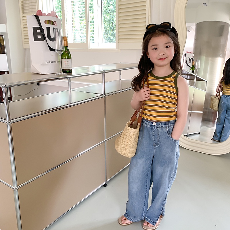 Áo Sát Nách Kẻ Sọc Đa Năng Phong Cách Hàn Quốc 2023