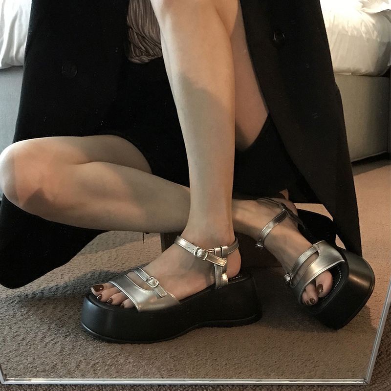 Giày Sandal Mũi Tròn Đế Mềm Chống Thấm Nước Thời Trang Hàn Quốc Cho Nữ