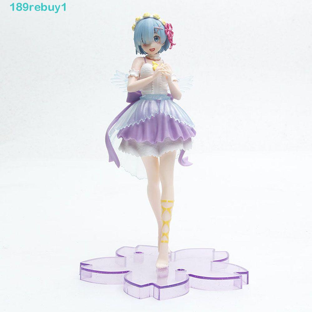 REBUY1 Mô Hình Đồ Chơi Nhân Vật Rem Mặc Đầm Tím Thu Nhỏ Dành Cho Trẻ Em
