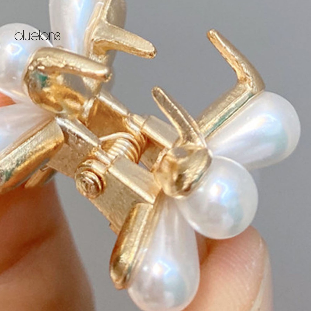 Set 5 Kẹp Tóc Càng Cua Mini Đính Ngọc Trai Giả Thiết Kế Hoa Thời Trang Cho Nữ
