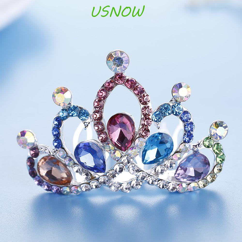 USNOW Lược Cài Tóc Hình Vương Miện Cho Bé Gái