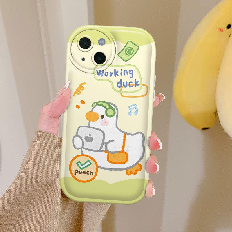 Ốp Điện Thoại TPU Mềm Chống Sốc Bảo Vệ Ống Kính Họa Tiết Hoạt Hình Cho Iphone 14 Plus 13 Pro Max 12 11 X Xs Xr 8 7