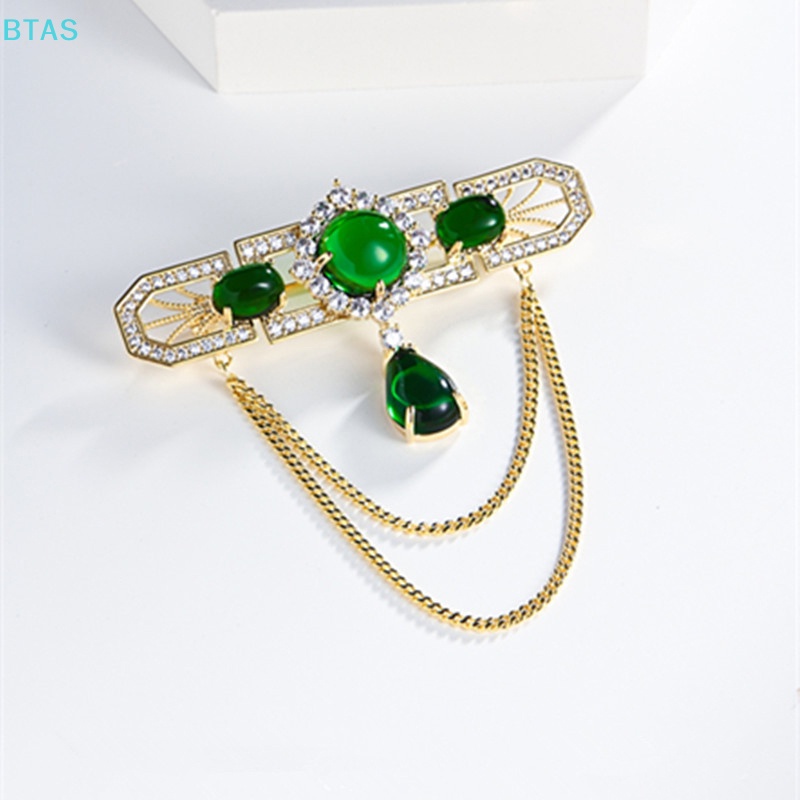 Ghim Cài Áo Đính Đá Phối Tua Rua Thời Trang Cho Nữ