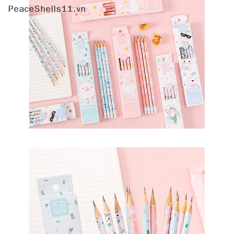 Set 10 Bút Chì Vẽ HB Họa Tiết Hoạt Hình Dễ Thương Dành Cho Học Sinh