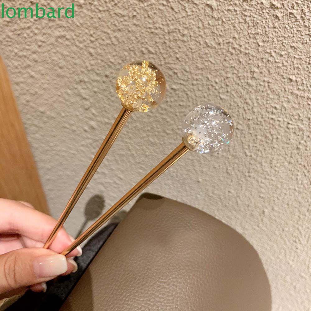 LOMBARD Trâm Cài Tóc Bằng Lá Kim Loại Nhật Bản Cho Nữ 1 Cái