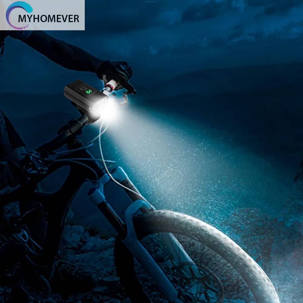 Đèn Pha Xe Đạp 800LM Cổng Sạc USB Loại C IPX4 1000mAh