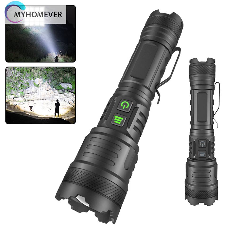 Đèn Pin Chống Nước IPX4 1200LM 30W LED Có Thể Sạc Lại Bằng Cổng USB