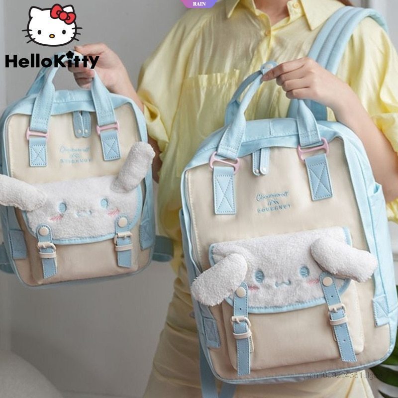 Ba Lô Nylon Chống Nước Sức Chứa Lớn In Họa Tiết Hoạt Hình Sanrio Cinnamoroll Cho Học Sinh [RAIN]