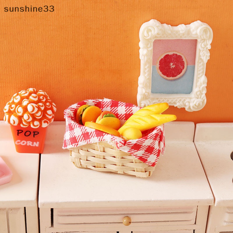 Giỏ Bánh Mì Hamburger Tỉ Lệ 1: 12 Trang Trí Nhà Búp Bê