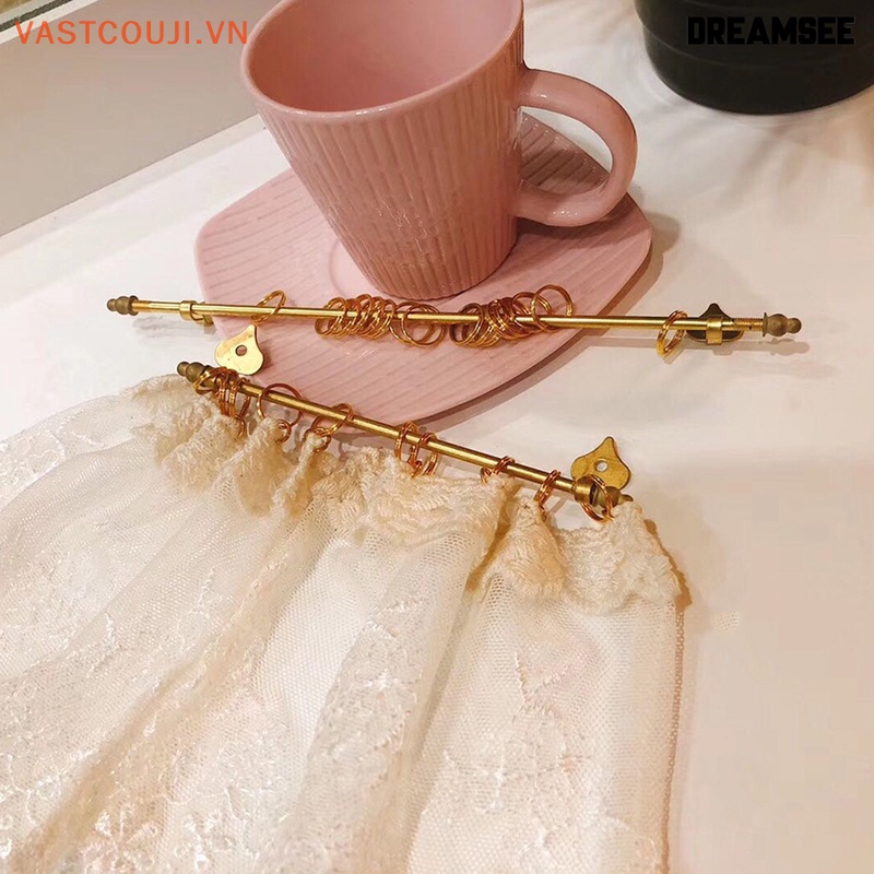 Rèm Cửa Sổ Kim Loại Mạ Vàng Tỷ Lệ 1: 12 Dùng Trang Trí Nhà Búp Bê