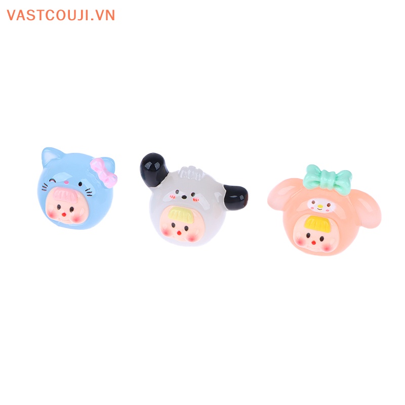Mặt Trang Sức Nhựa Resin Mini 3D Hình Bé Gái Hoạt Hình DIY Sáng Tạo Dễ Thương