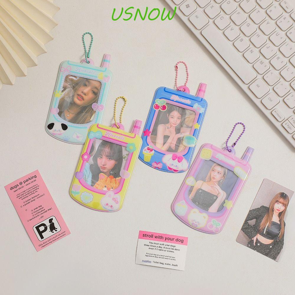 USNOW Ví Đựng Thẻ / Chìa Khóa / Ảnh Thiết Kế Hoạt Hình Kpop Dễ Thương Cho Nữ