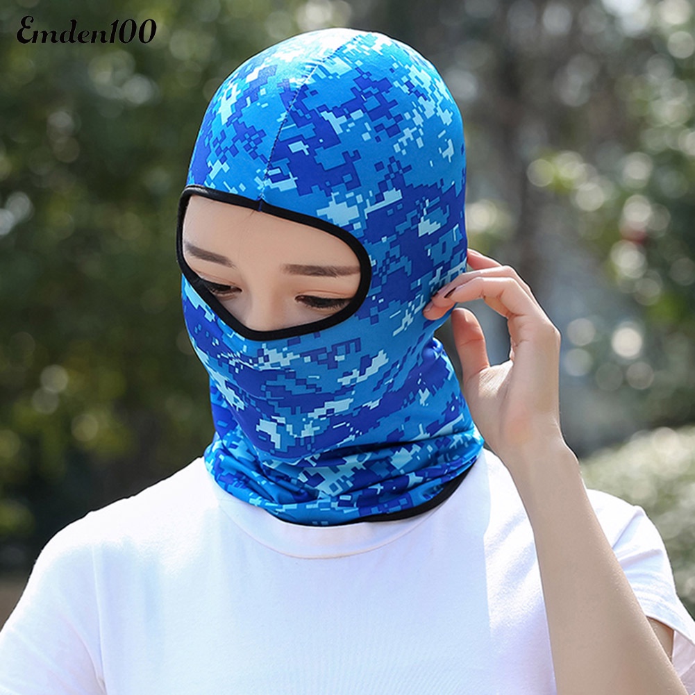 Mũ Che Mặt Chống Gió Thoáng Khí Họa Tiết Rằn Ri Cho Nam Và Nữ