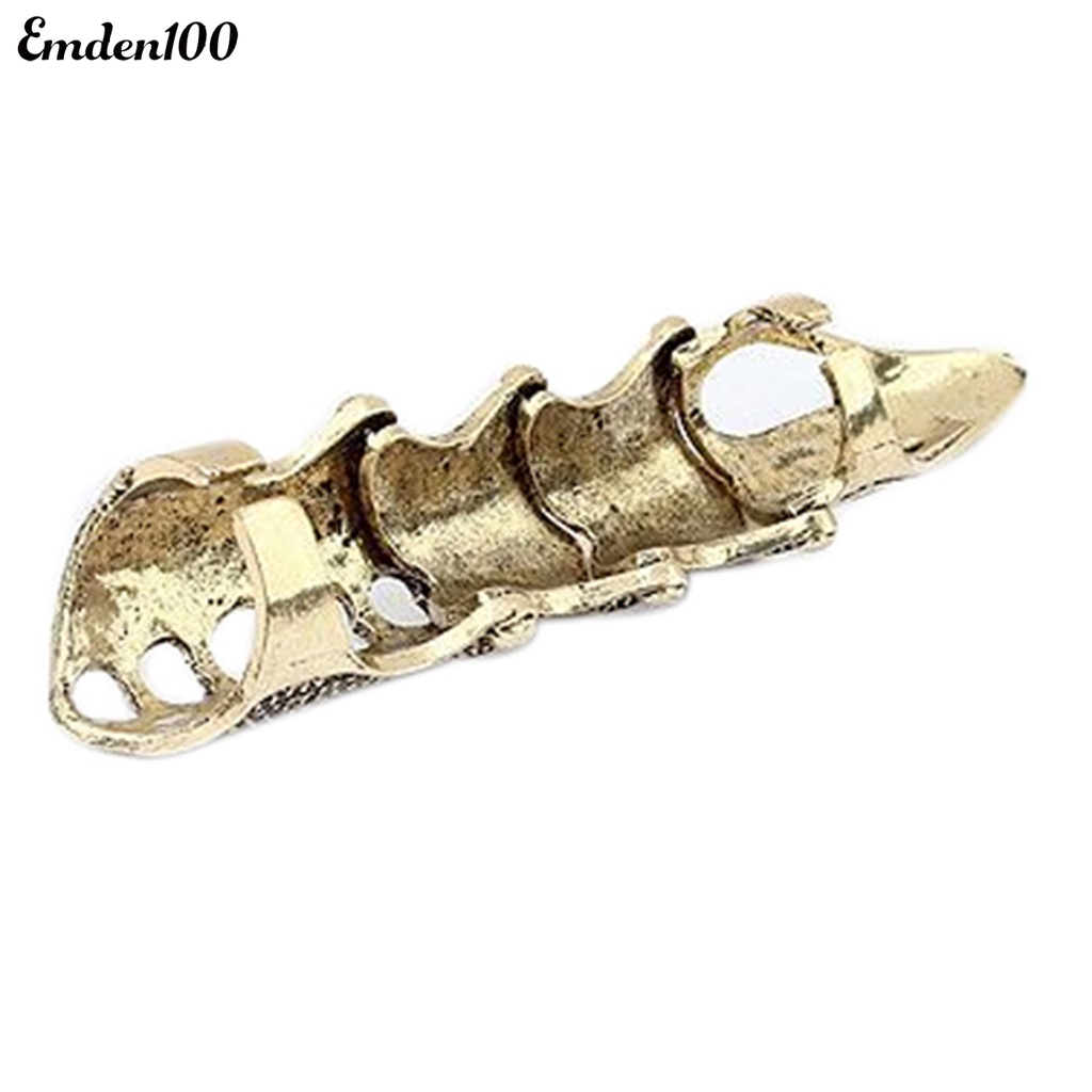 [EMDEN] Nhẫn Đeo Khớp Ngón Tay Bản To Có Thể Điều Chỉnh Phong Cách Punk Gothic Cho Cospaly