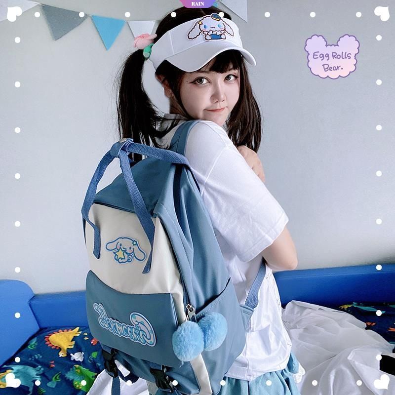 SANRIO Balo Nylon Kích Thước Lớn Thêu Họa Tiết Hoạt Hình Cinnamoroll My Melody Kuromi Phong Cách Nhật Bản Cho Nữ Y2k