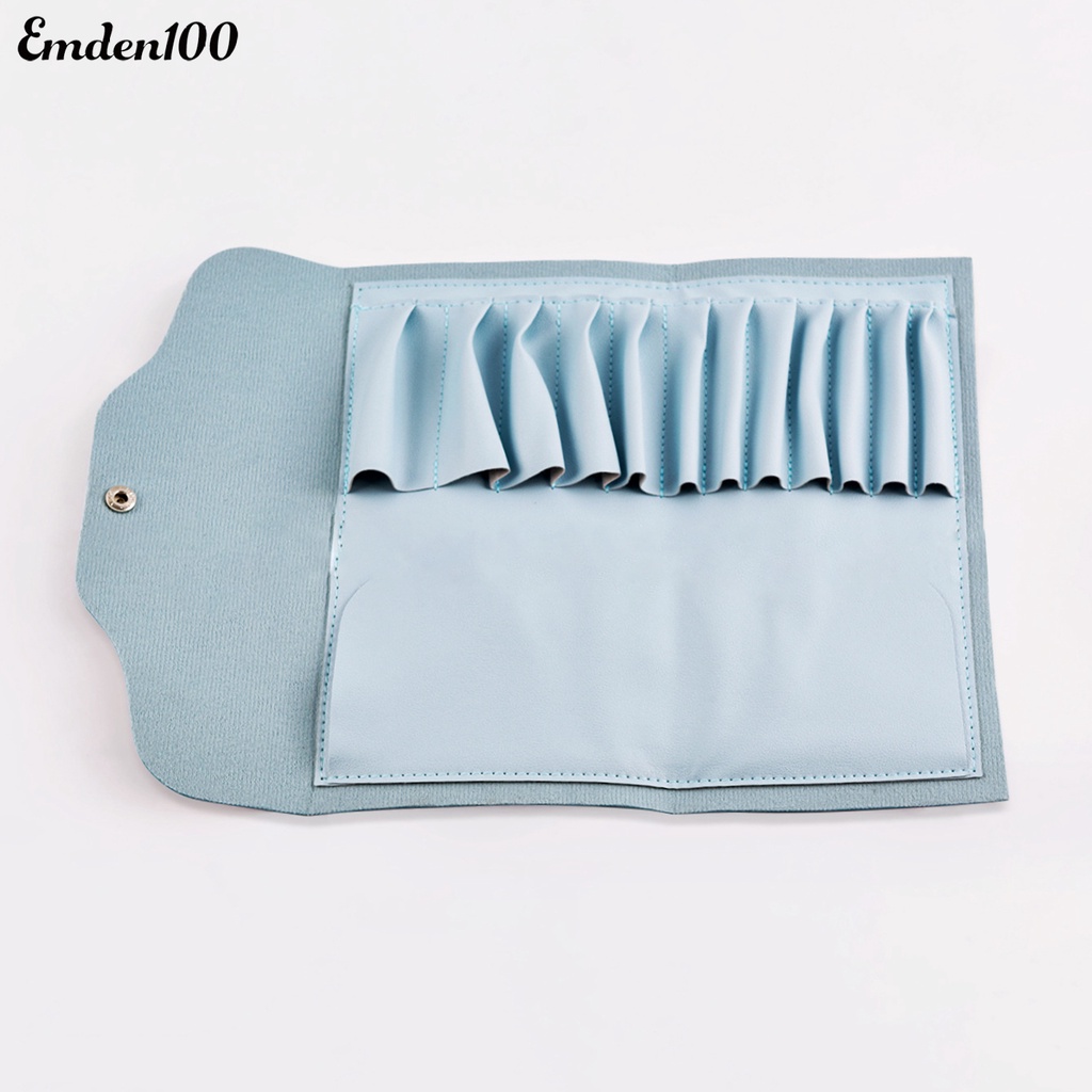 Túi Đựng Mỹ Phẩm Giả Da Chống Thấm Nước Chống Mài Mòn Kèm 12 Cọ Trang Điểm Tiện Dụng