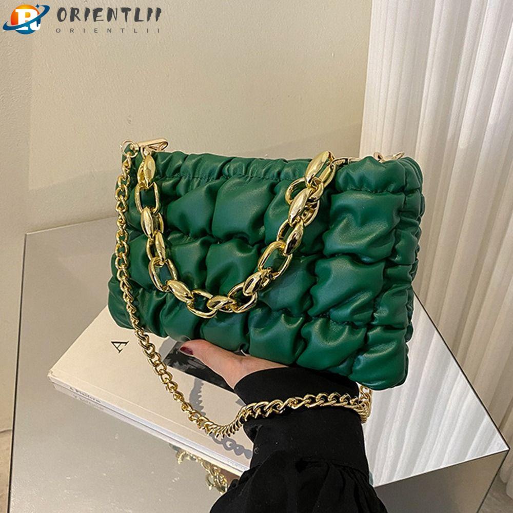 ORIENTLII Túi Xách Tote Da PU Đệm Cotton Cỡ Lớn Thời Trang Cho Nữ