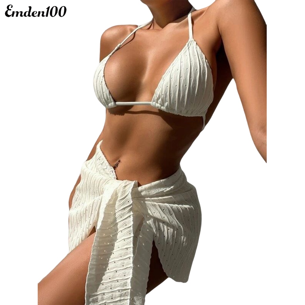 1 Bộ Đồ Bơi Bikini 3 Mảnh Mềm Mại Gợi Cảm Cho Nữ