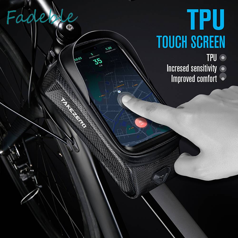 Túi Đựng Điện Thoại Cảm Ứng 1L Họa Tiết Phản Quang Chống Thấm Nước Gắn Xe Đạp Ốp