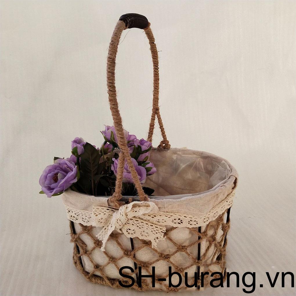 Chậu Hoa / Trái Cây Bằng Vải Lanh Đa Năng Trang Trí Nhà Cửa / Nhà Hàng