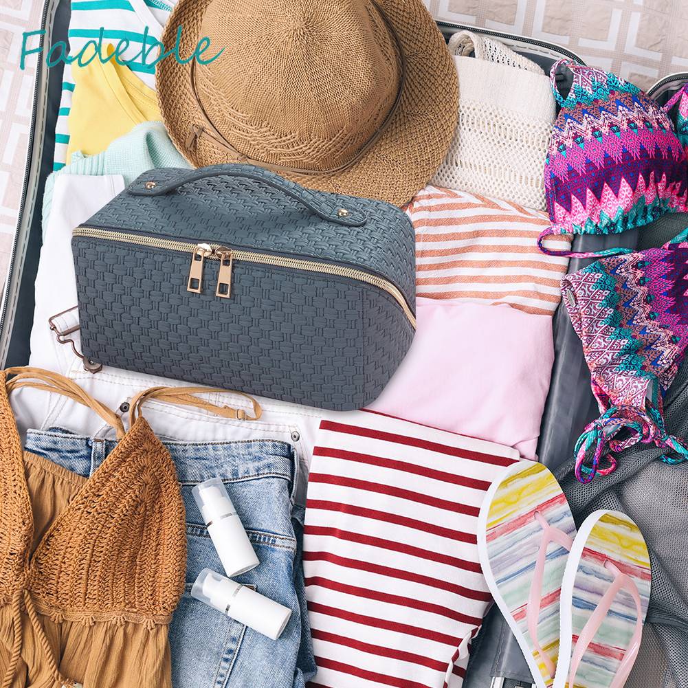 Túi Đựng Mỹ Phẩm Đa Năng Có Khóa Kéo Tiện Dụng Cho Nữ